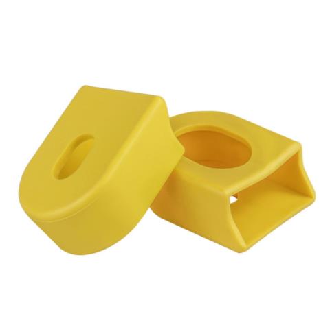 1Pair Bicycle Crank Arm Protector Cover Tear Resistance Silicone Road Bike Universal Crankset Protective Caps MTB Accessories: YELLOW