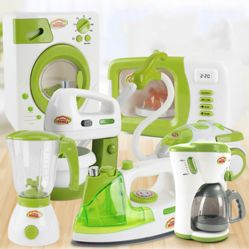 Hause Spielzeug Simulierte Kleine Haushaltsgeräte Multifunktionale Staubsauger Kaffee Brot Maschine Heiße Verkäufe