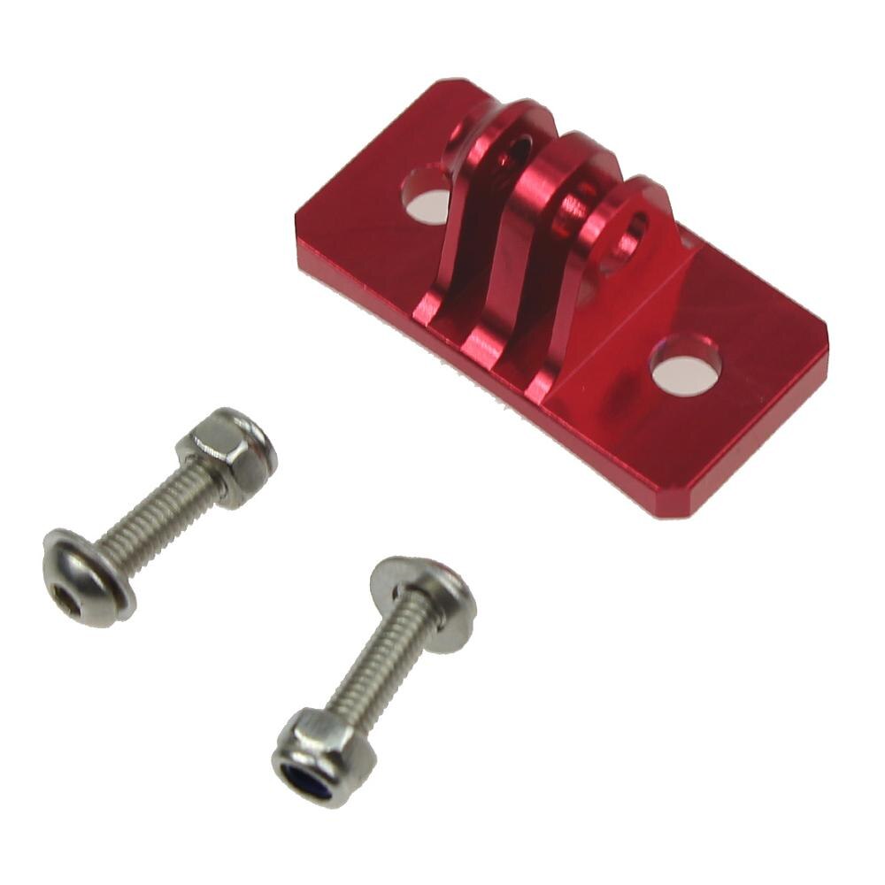 Adaptador de montaje de Base fija para casco CNC, Conector de carcasa impermeable con tornillos para cámara de acción deportiva Gopro Hero 7 6 5 4 yi SJcam: Red