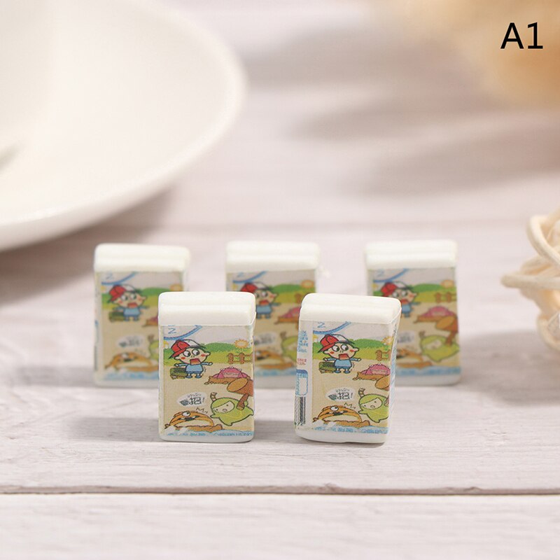 5pz casa Delle Bambole in Miniatura di Latte per il mini Bambola Giochi con il Cibo per Bambini Accessori per la Cucina per La Casa Delle Bambole Decalcomanie nuovo: A1