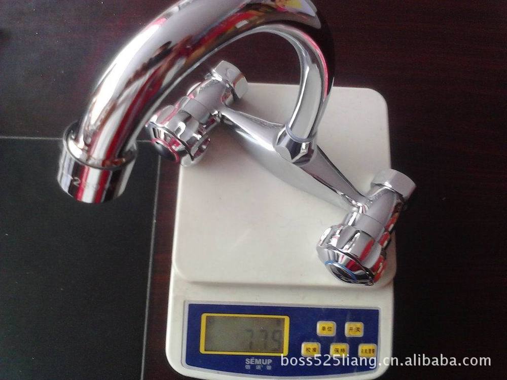 Full brass body into the wall kitchen faucet and cold double the KITCHEN sink laundry tub mixing valve