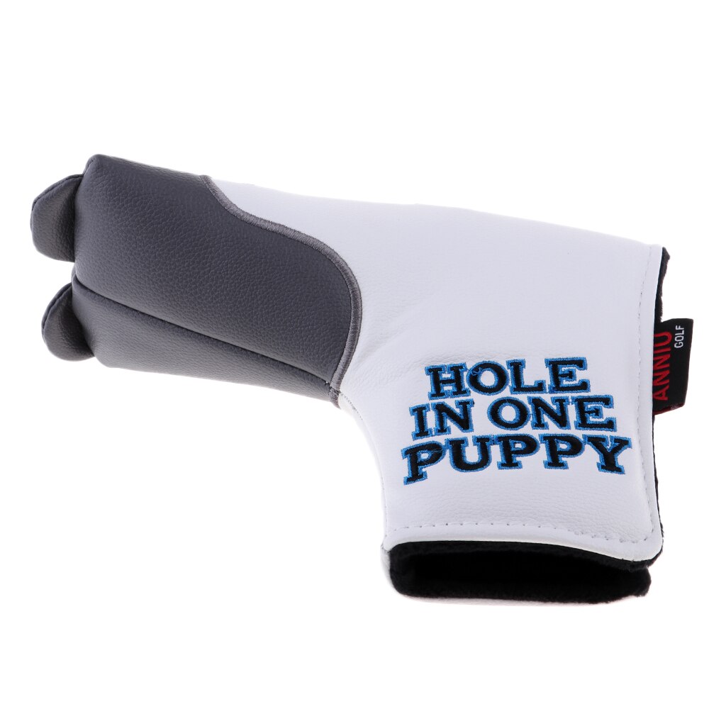 Golf Mallet Putter Copertura Della Testa Del Modello Del Cane di Protezione Magnetica Chiusura Forma di L