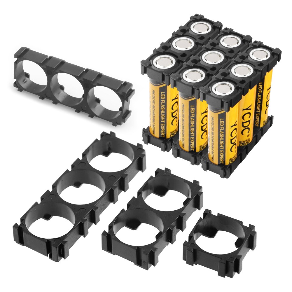 60Pcs 18650 Battery Cell Holder 1P 2P 3P Li-ion Battery Bracket Batteries Pack Fixture Anti Vibration 18650 Cell Holder Case