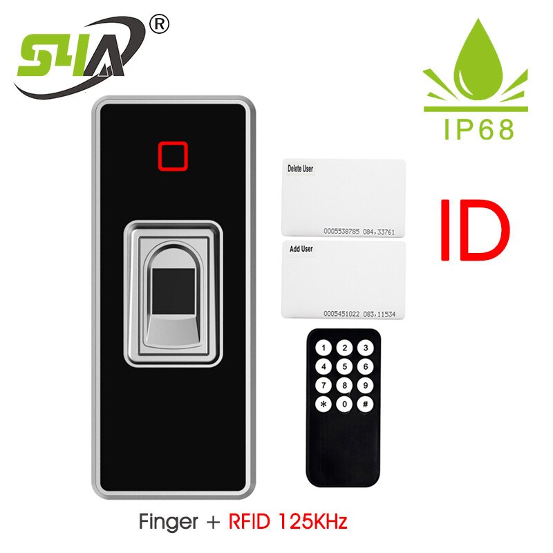 F6 Waterproof IP68 Metal RFID Fingerprint Access Control System RFID 125KHz Reader home Door Lock Gate Opener Access Control: Default Title