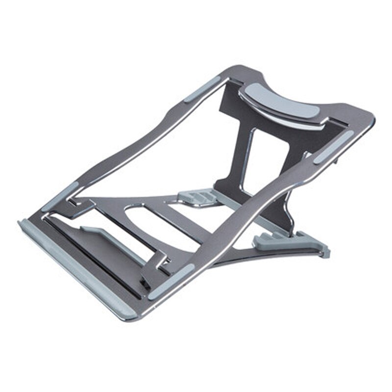 befon Foldable Laptop Stand Portable Adjustable Aluminium Folding Laptop Holder for macbook suporte notebook hp dell desk: stye 2 Grey