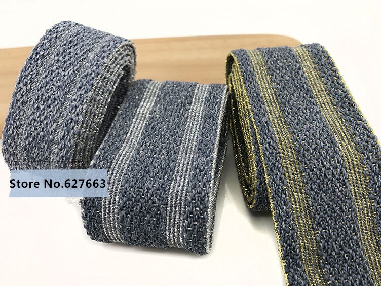 Thick gold and silver decorative elastic band Flat pants waist rubber band elastic rope clothing accessories