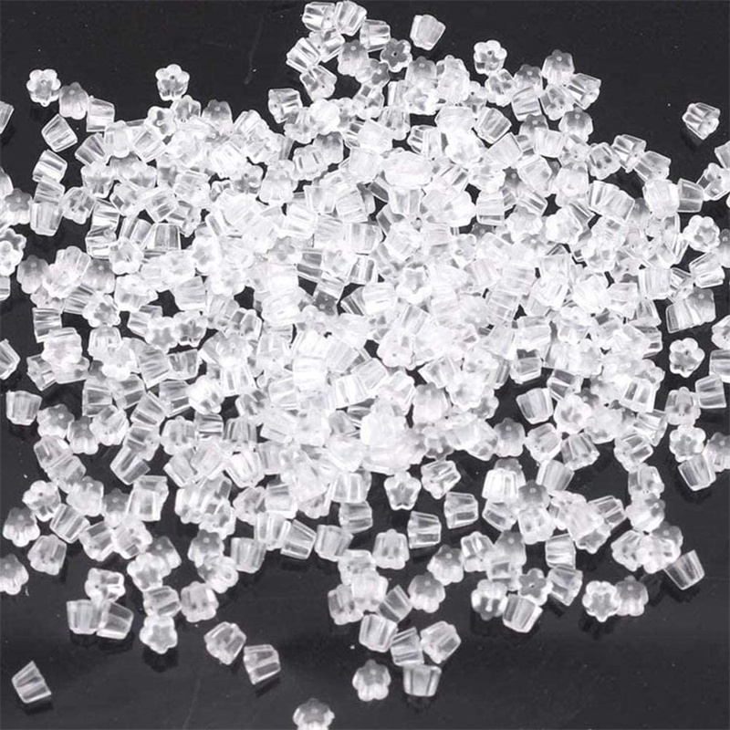 200/500 stücke klarer Pflaumen stecker weiche Silikon ohrringe zurück Sicherheits stecker für DIY Ohr stöpsel Ohrring zubehör für Schmuck