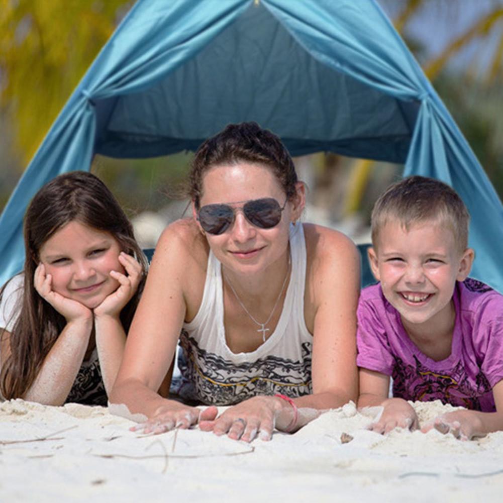 Portable Outdoor Beach Tent 1-2 Person UV Protection Pop Up Camping Waterproof Tent Sun Shelter