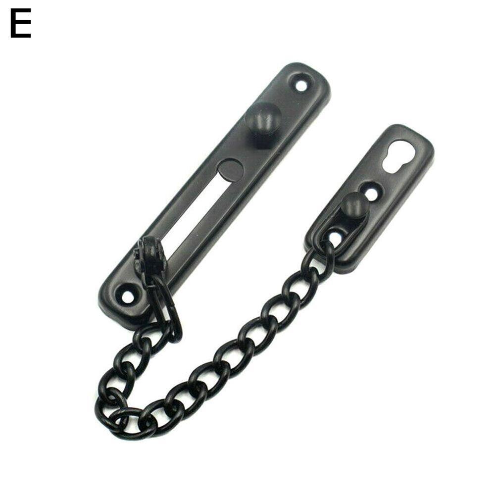 House 1PC Security Guard Chain Bolt Locks Safety Slide Anti-theft Cabinet Lock Tone Latch Door Door Guard Hardware Bolt Cha U7I0: Black