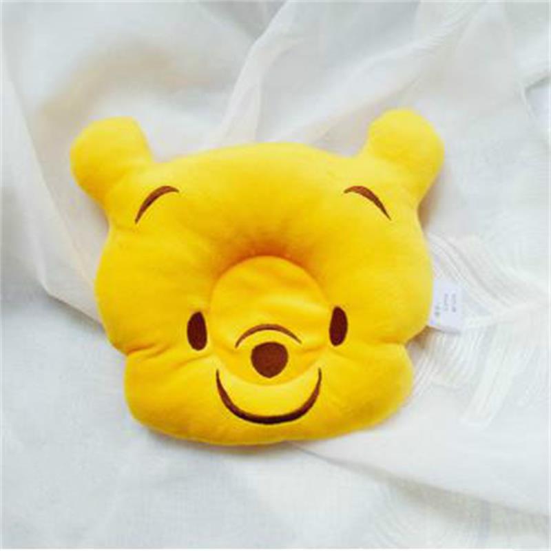 Cartoon baby styling pillow anti head newborn child correcting breastfeeding pillow: yellow