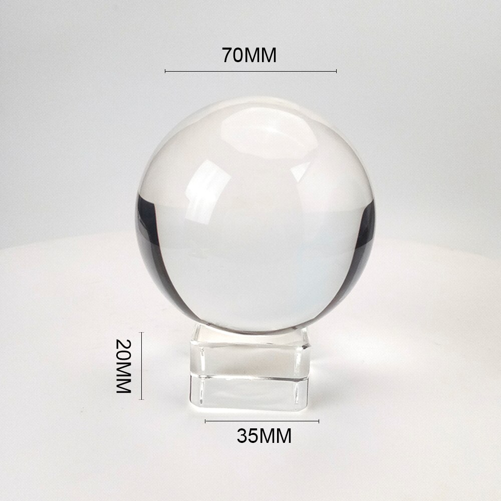 Bola de cristal transparente con soporte, bola de cristal K9 de con soporte para fotografía