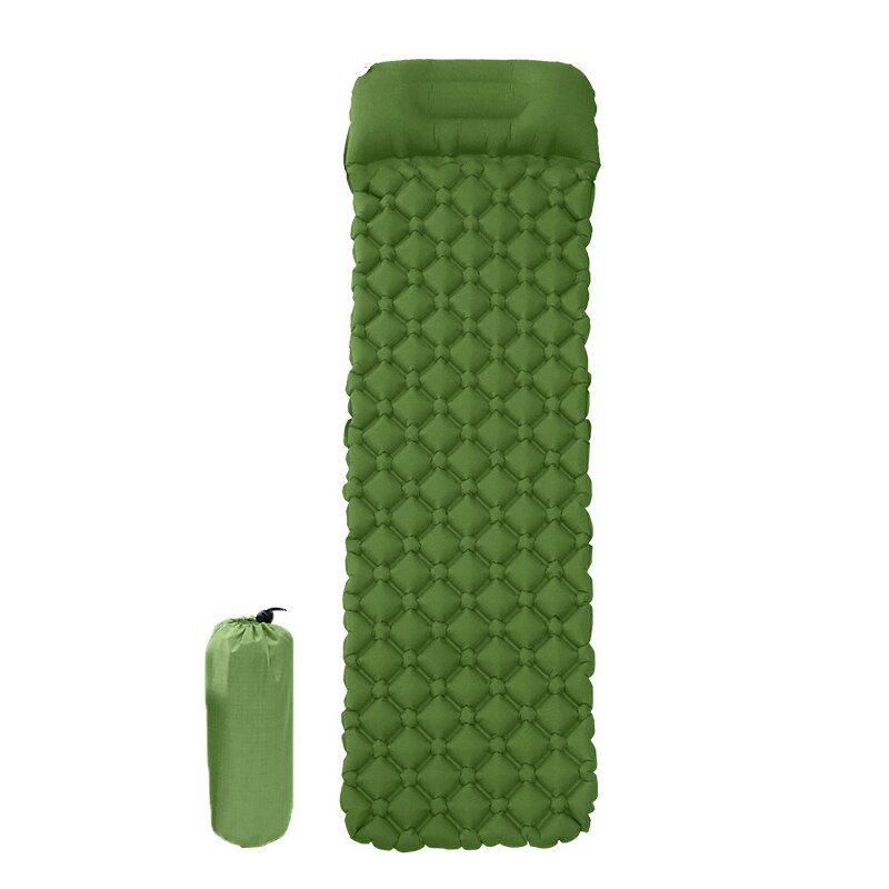 Coussin de couchage Camping gonflable Tpu camping avec oreiller matelas d'air coussin de couchage pique-nique randonnée autres activités tapis de plein air: green