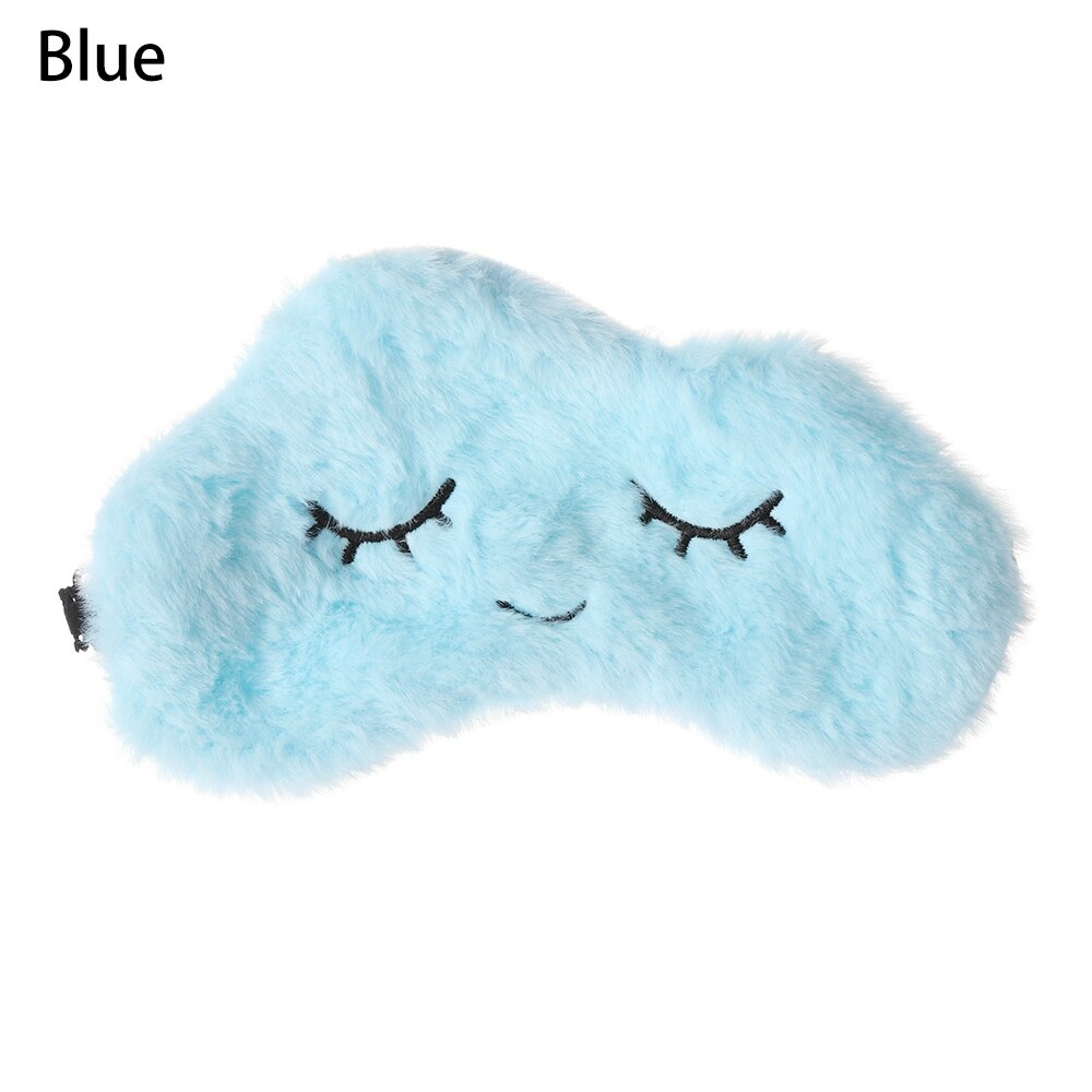 1PC Cartoon Silk Eyepatch Sleeping Mask Embroidery Eyepatch Adjustable Sleeping Aid Blindfold Travel Sleep Eye Mask: 2