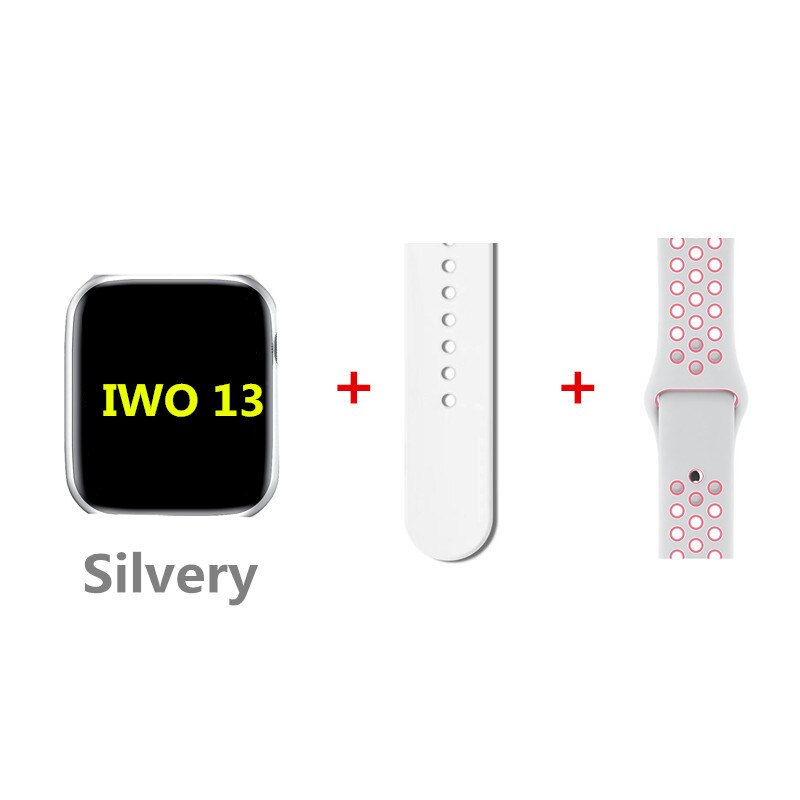 Original IWO 13 Smart Uhr Serie 6 Frauen Männer Unterstützung Bluetooth Anruf Herz Rate Besser Als IWO 12 Pro W56 smartwatch Für IOS: white add Whitepink