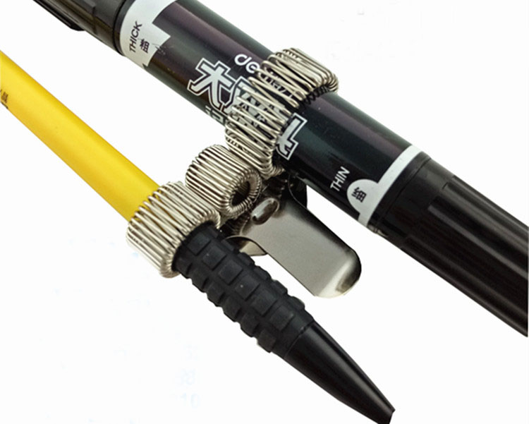 1 Uds soporte de pluma de Metal de Triple agujero con Clip de bolsillo soportes de pluma uniformes médicos enfermeros