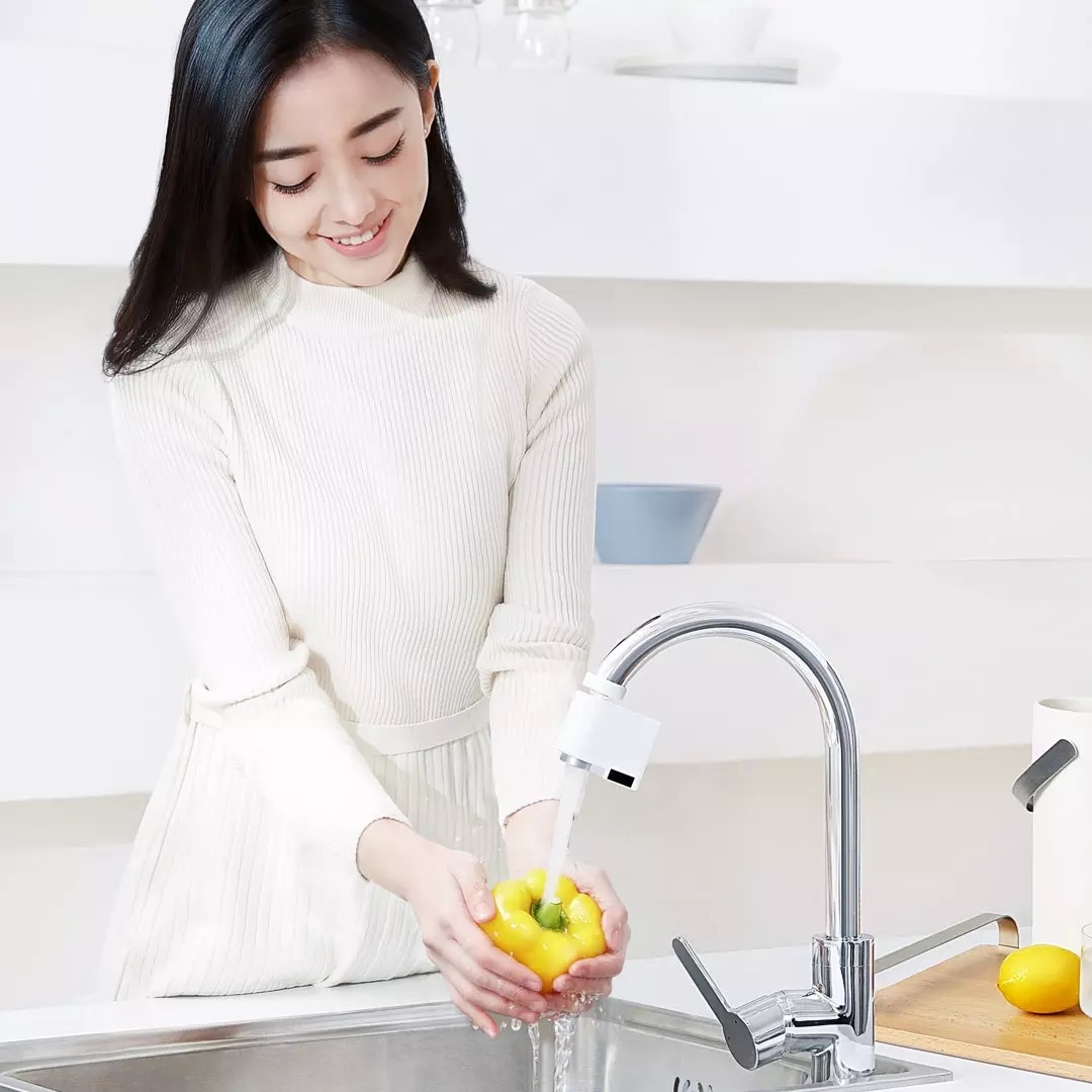 Xiaomi Zajia-sensor de ahorro de agua por inducción, grifo inteligente con sensor de desbordamiento, dispositivo de ahorro de energía y agua con boquilla para cocina y baño