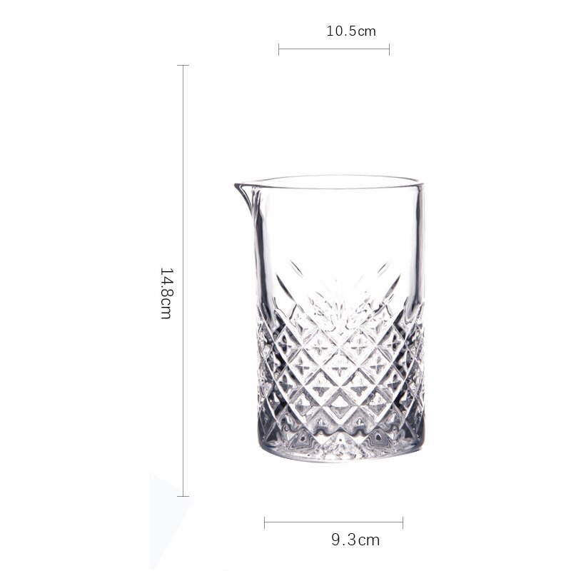 DEOUNY Engraved Cocktail Mixing Glass For The Bartender Crystal Wine Cup Bar Tools 700ML 500ML: F