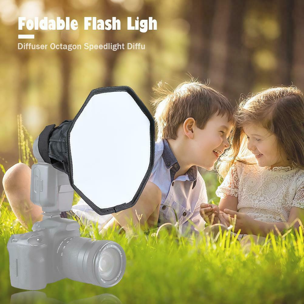Beesclover octagon softbox studio flash 20cm sammenklappelig lysspreder universal speedlight til kamera foto video fotografering  r60