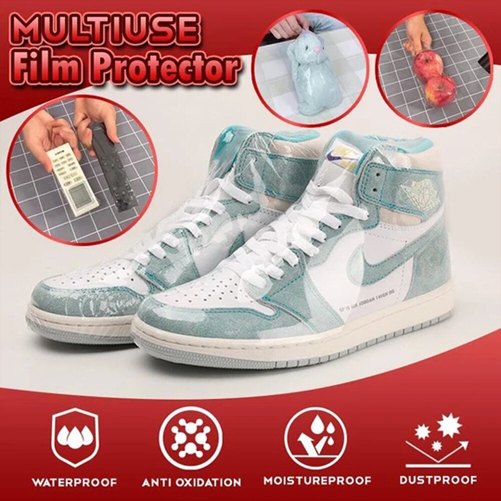 Easy Apply Multiuse Film Protector Household Transparent Plastic Wrap Packaging Heat Shrinking Disposable Thick Roll Universal