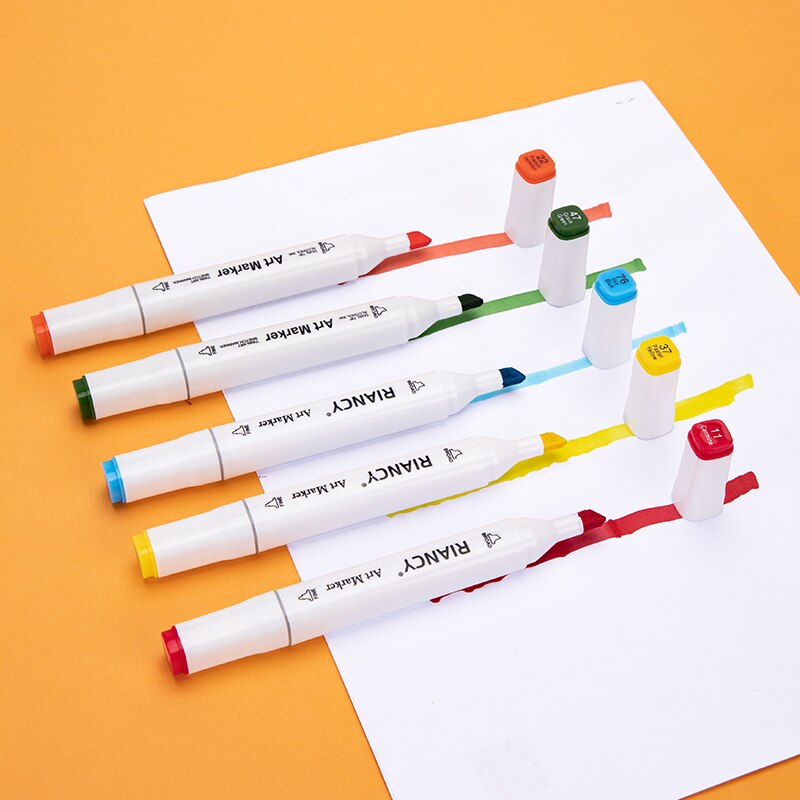 12/48/80/168 Touch Riancy Markers Set Manga Tekening Markers Pen Alcohol Gebaseerd Schets Vilt-Tip Twin borstel Pen Kunst Levert 04379