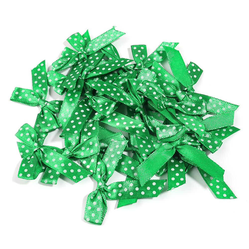 50 teile/los Farbe Polka Punkt Bogen Band Gebunden BöGen für Kleidung Party Dekoration DIY Haarnadel Handwerk Zubehör Materialien: Schwarzes Nickel