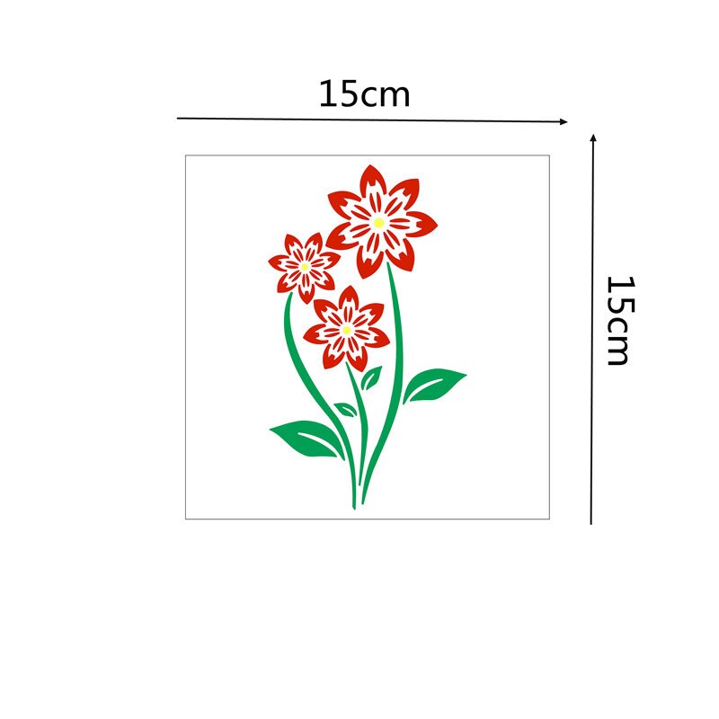 20 st blomschabloner för självmålning solros återanvändbar konststencilfärgmall för målning på träglas och canvasdekor