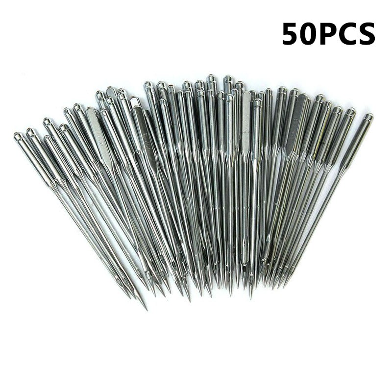 50pcs/set Household Flat Sewing Machine Needles Craft Assorted Kit Universal Fitting Kitchen Sewing Accessories Knitting Needles: Default Title