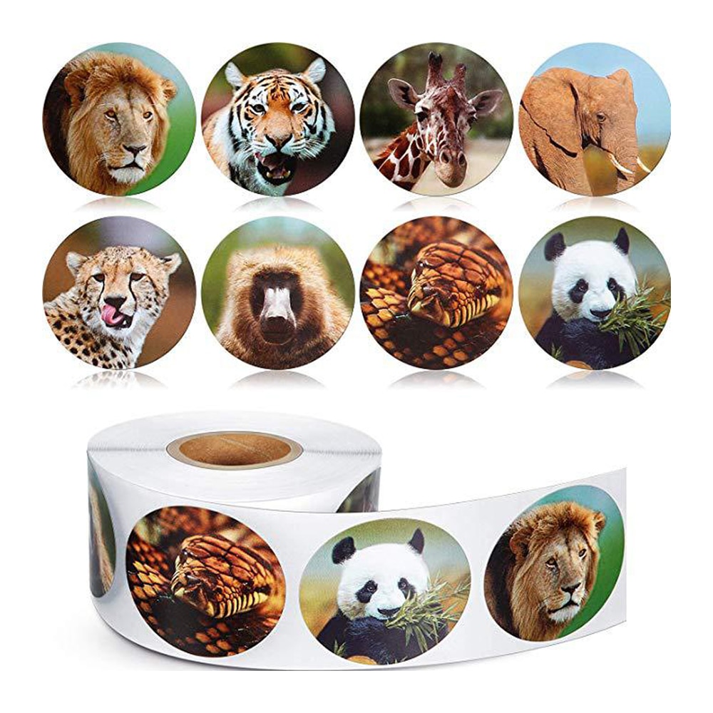 100-500pcs Encouragement Sticker Reward Stickers Roll For Kids Motivational Stickers With Cute Animals For Students Teachers