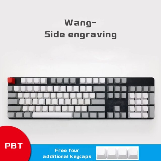 Top Gedruckt OEM PBT Keycap Für Mechanische Tastatur 108 Schlüssel Vollen Satz Dolch Verdicken Tastenkappen Schlüssel Für Blau/Rot/braun/Schwarz Schalter: Wang-2