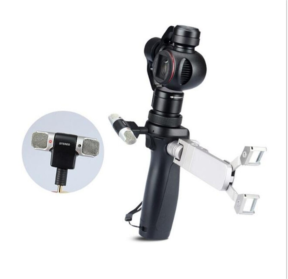 Stereo External Microphone Dual Wireless Mic Recording with Very Low Noise for Osmo