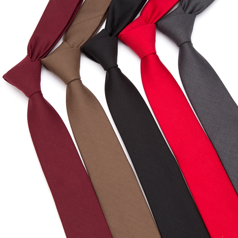Männer Dünne Krawatte Wolle Krawatten für Herren Hochzeit Anzug Geschäft Party Klassisch Einfarbig Krawatte lässig 6 cm rot Krawatte