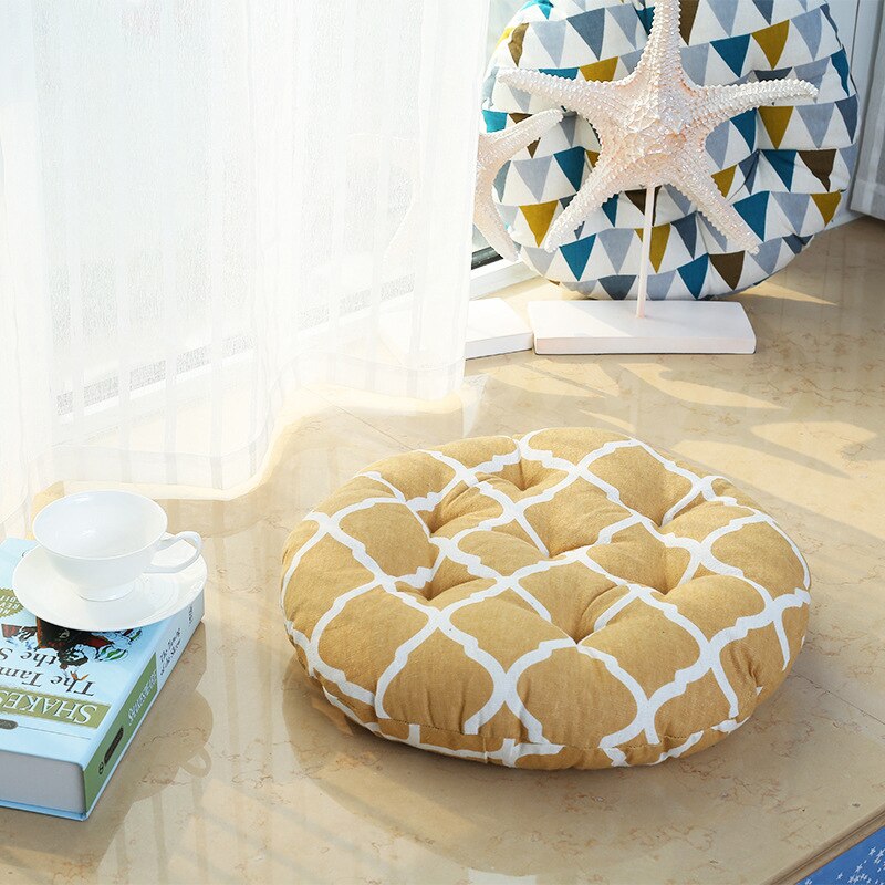 40Cm Modern Lounger Minimalism Floor Cushions Round Comfortable Print Flower Seat For Kids Home Office Soft Pillow