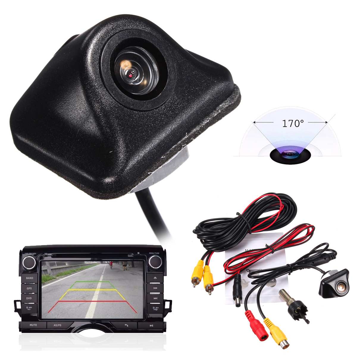 Universal HD Auto Achteruitrijcamera Back Up 170 Graden Backup Parkeergelegenheid Reverse Camera Voor Monitor GPS Achteruitrijcamera Waterdichte