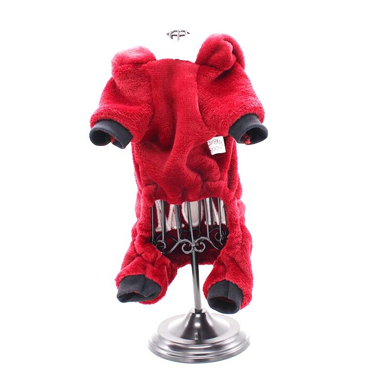 Hond Kleren Flanel Hooded Jumpsuits & Rompertjes I LOVE MOM Woorden Kostuums Warme Zachte Herfst Winter Huisdieren Honden Benodigdheden 10E