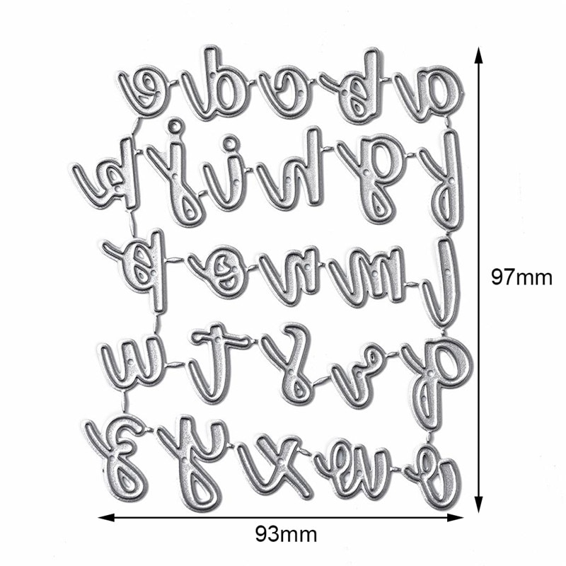 Yaminsannio 26 Alfabet A-Z Letters Metalen Stansmessen Voor Diy Scrapbooking Kaarten Maken Embossing Stencil Diecut Sterft