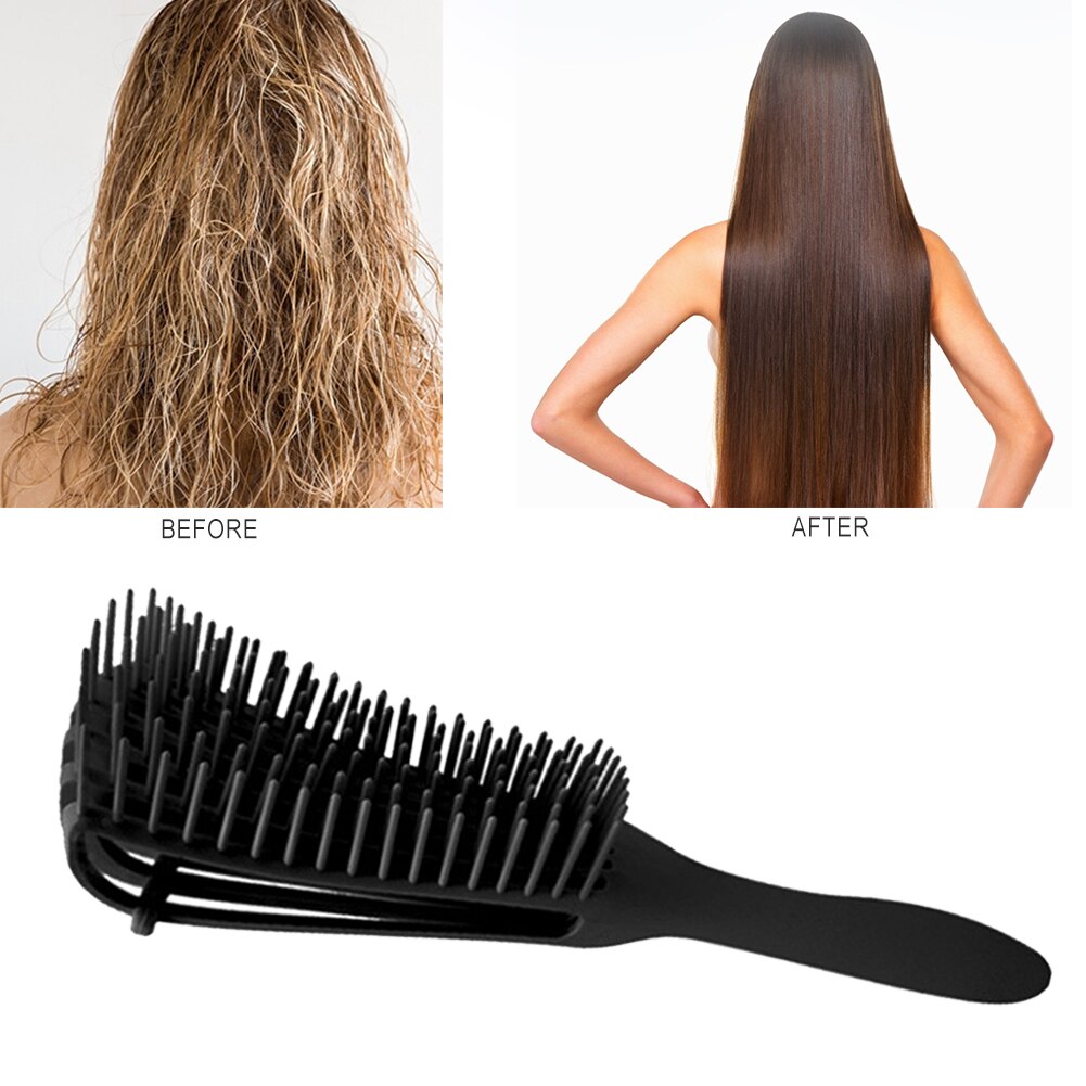 3 Stuks Detangling Hair Brush Massage Nat Haar Kam Ontklitter Haarborstel 2a Om 4c Kinky Golvend/Krullend/Coily/Nat/Droog/Olie/Dik Haar