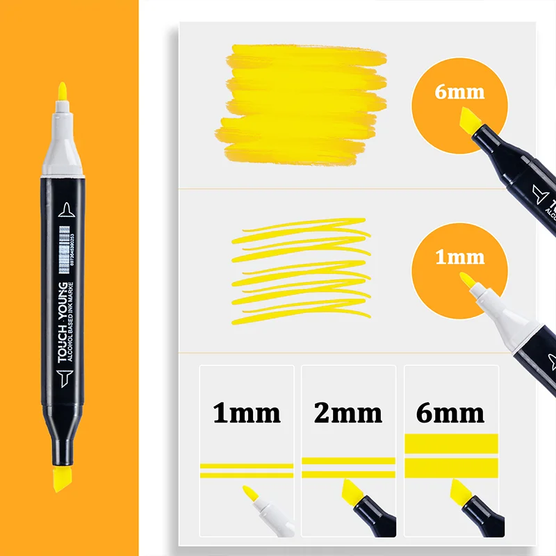 Juego de marcadores de dibujo de doble cabeza, 24-80 colores, pinceles suaves, Graffiti, Manga, boceto, Alcohol, marcador a base aceitosa, suministros de pintura