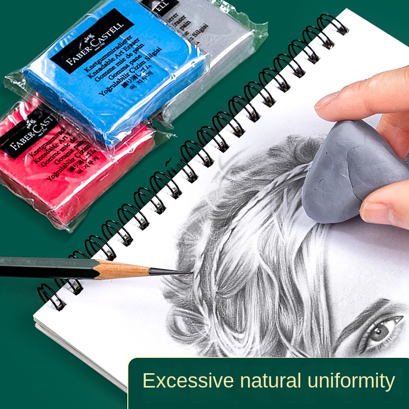 Faber-Castell Colored Kneaded Art Eraser Soft Durable Sketch Putty Rubber Kneadable Rubber Eraser Stationery School Art Supplies