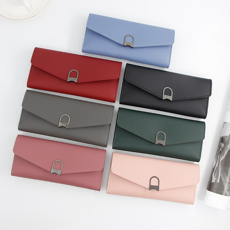 ladies purse long style student purse ladies purse ladies handbag multi-function multi-slot zero purse