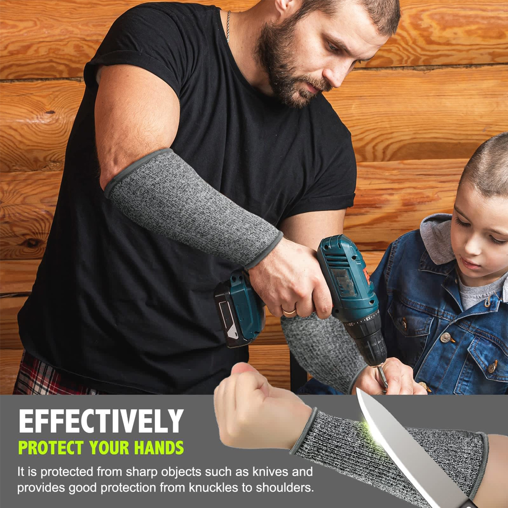 BraceTop Arm Protectors for Bruising Cut, Burn Heat Resistant Arm Sleeve Protectors Protective Forearm Sleeves Cooking Gardening