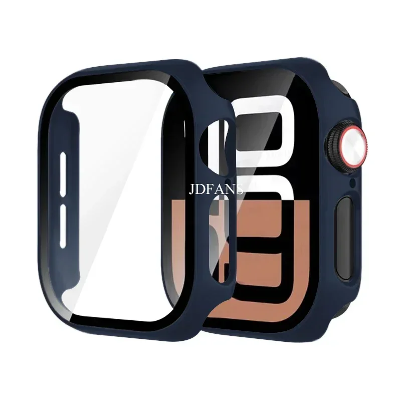 Glass+PC Case For Apple Watch S10 46MM 42MM Accessories HD Tempered Screen Protector Hard Bumper iWatch Series 10 Cover 42 46 mm