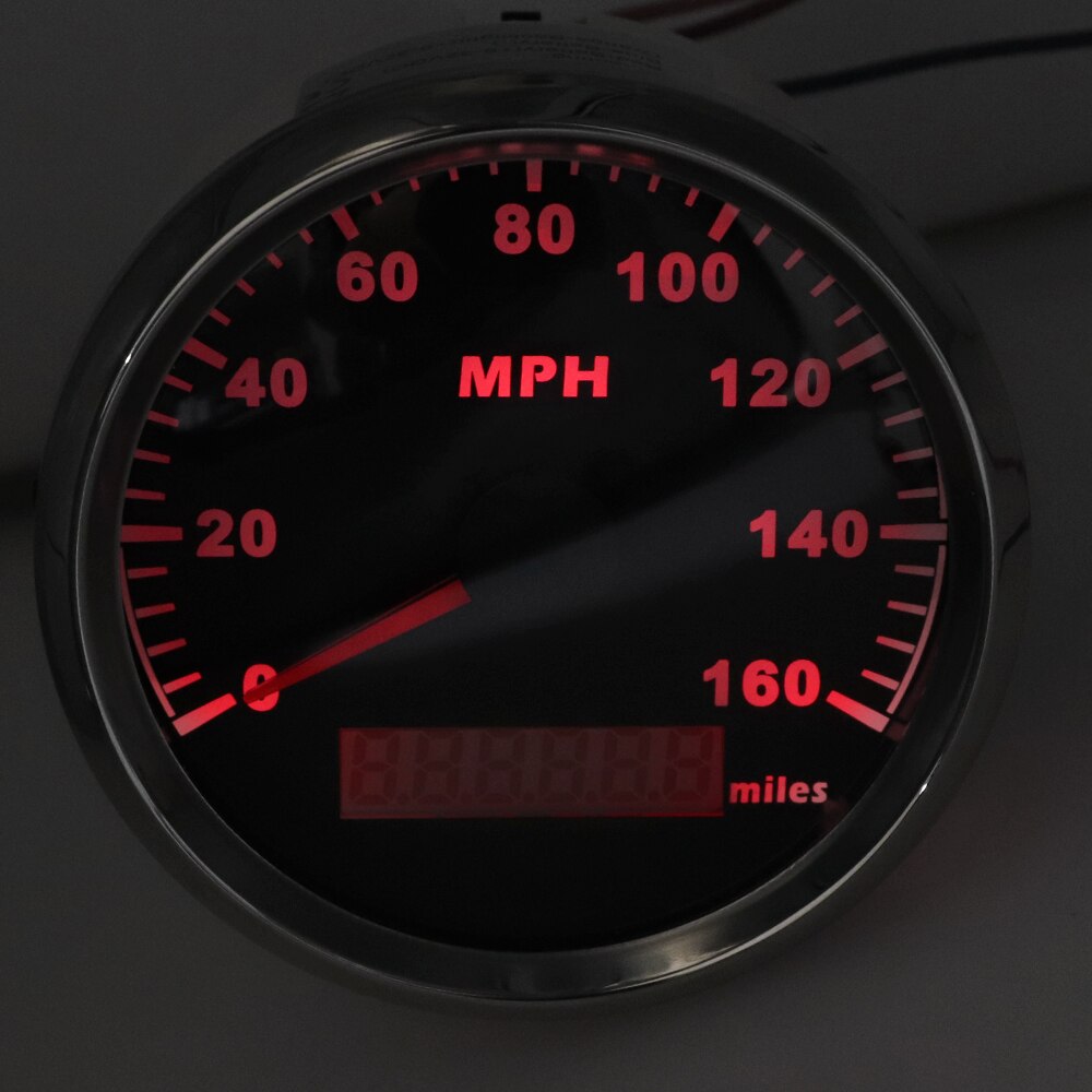 85mm 0-160MPH GPS Speedometer Gauge Black For Car Truck Motorcycle Marine Boat
