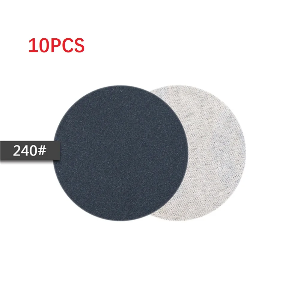 Papel de lija de agua/seca, disco de lijado de gancho y bucle de 3 pulgadas y 75mm, herramientas abrasivas de papel de arena de grano 240-10000, 10 Uds.: Castaño
