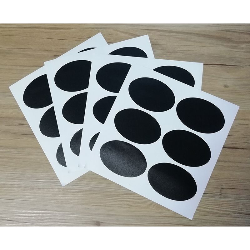 24pcs Fancy Reusable Kitchen Jam Jar Labels Stickers Waterproof Kitchen Organizer Storage Bottles Black Board Label Sticker Oval