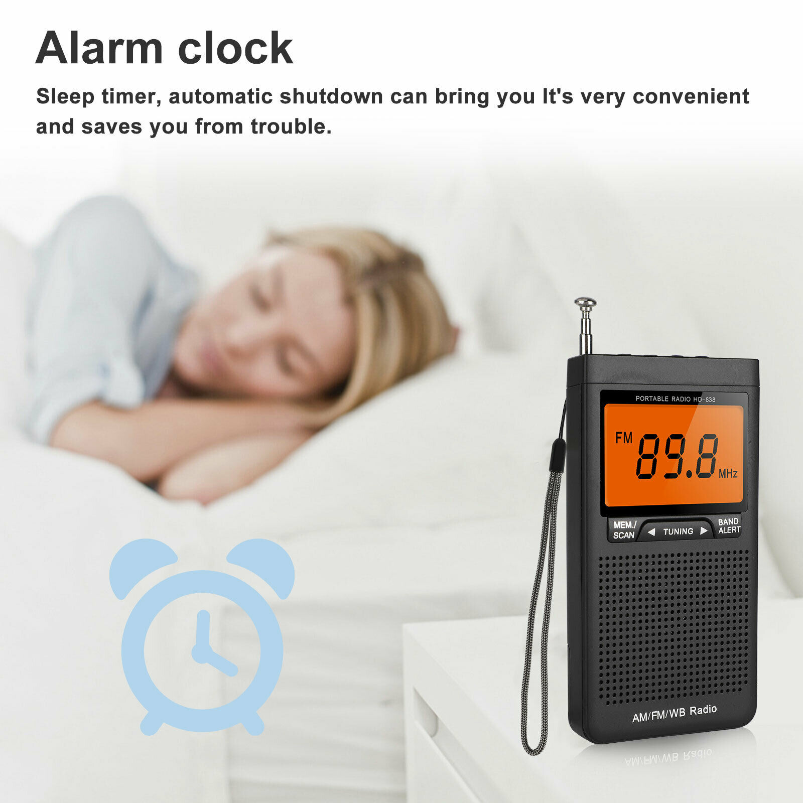 Portable Am Fm Weather Radio Emergency Pocket Radio Mini Handheld Radio Receiver With Weather Warning NOAA AM FM Weather Radio