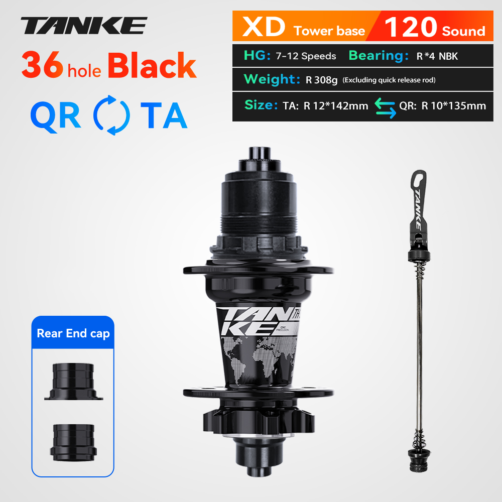 TANKE 120 Click Hub 6 Bearing MTB Hub Front Rear 28 32 36 Holes Disc Brake Mountain Bicycle Hubs 7 8 9 10 11 12 Speed Bike parts: Pink