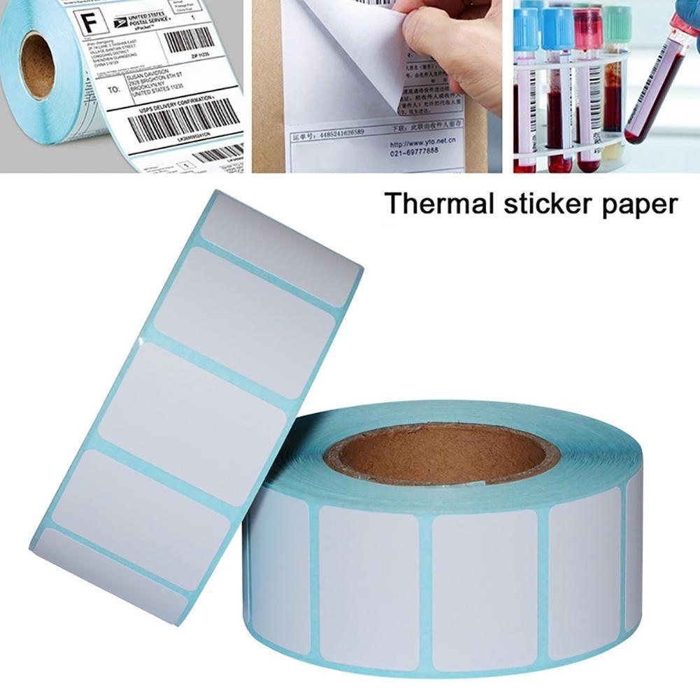 1000pcs/Roll Adhesive Thermal Label Sticker Paper Supermarket Price Blank Label Direct Print Waterproof Print Supplies