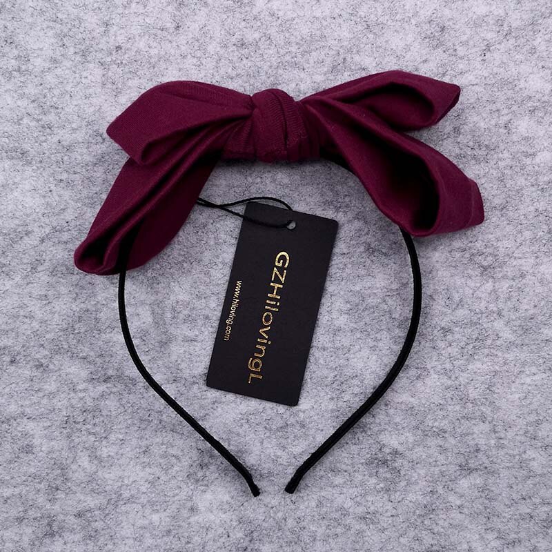 GZHilovingl Girls Big Bow Cotton Hairbands Hair Hoops Kids Childs Summer Cute Headwear Hair Accessories Handmade