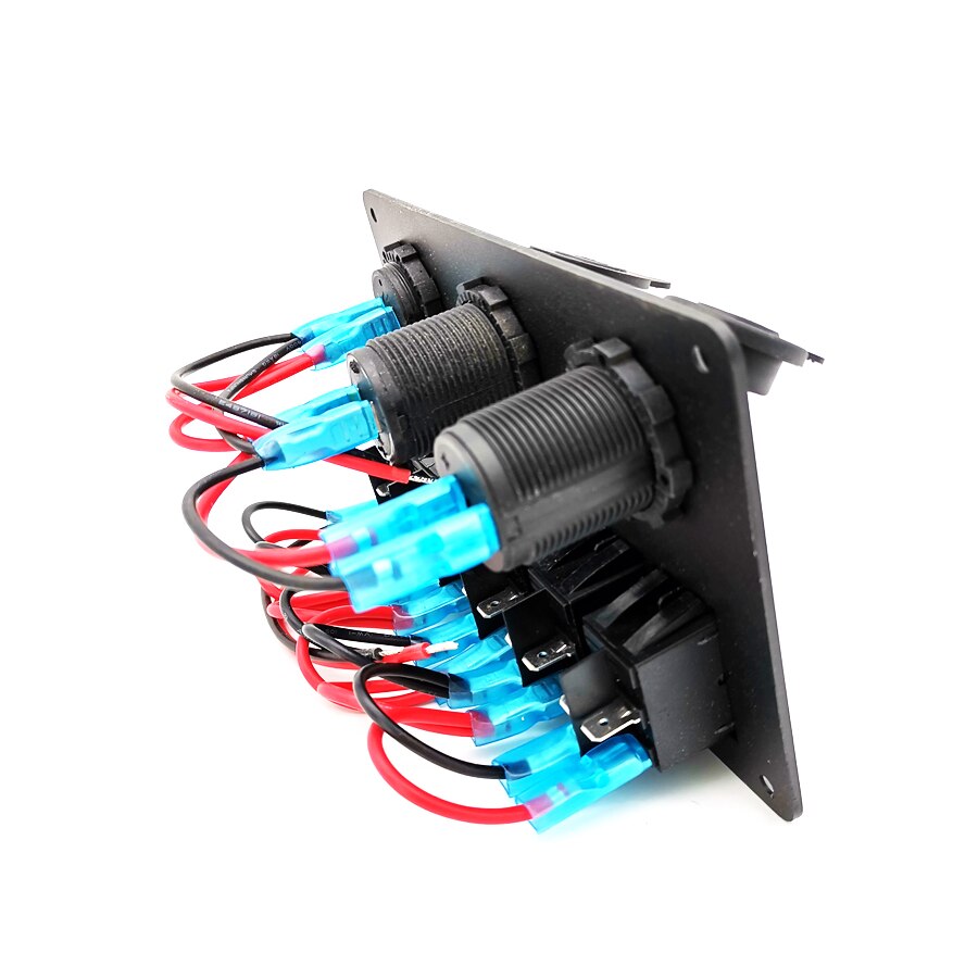 interruptor basculante azul 6 Gang para Panel interruptor de circuito LED impermeable para coche barco marino