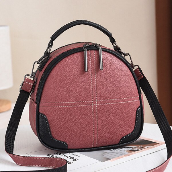 Hjphoebag solid pu läderväska damer crossbody messenger axelväskor vintage handväskor bolsa  yc351: Rosa-a